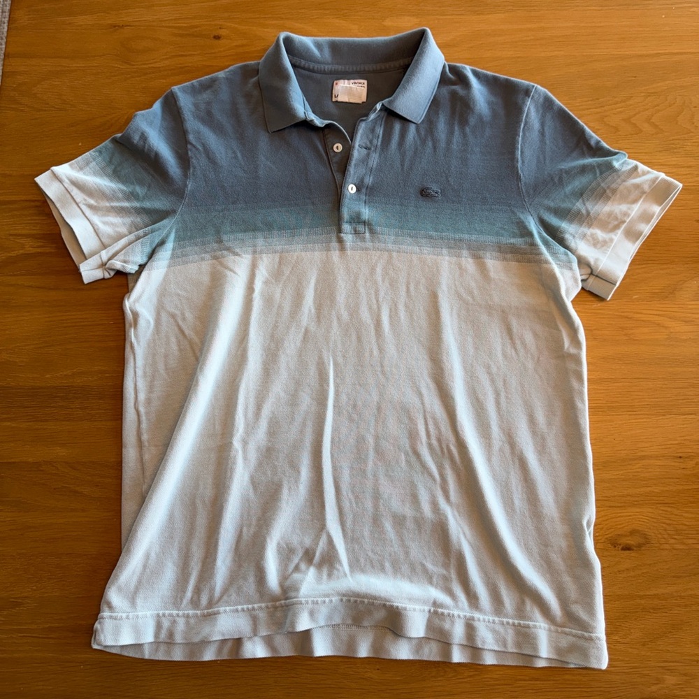 Lacoste Men’s Grey-to-White Gradient Polo - Picture 2 of 7